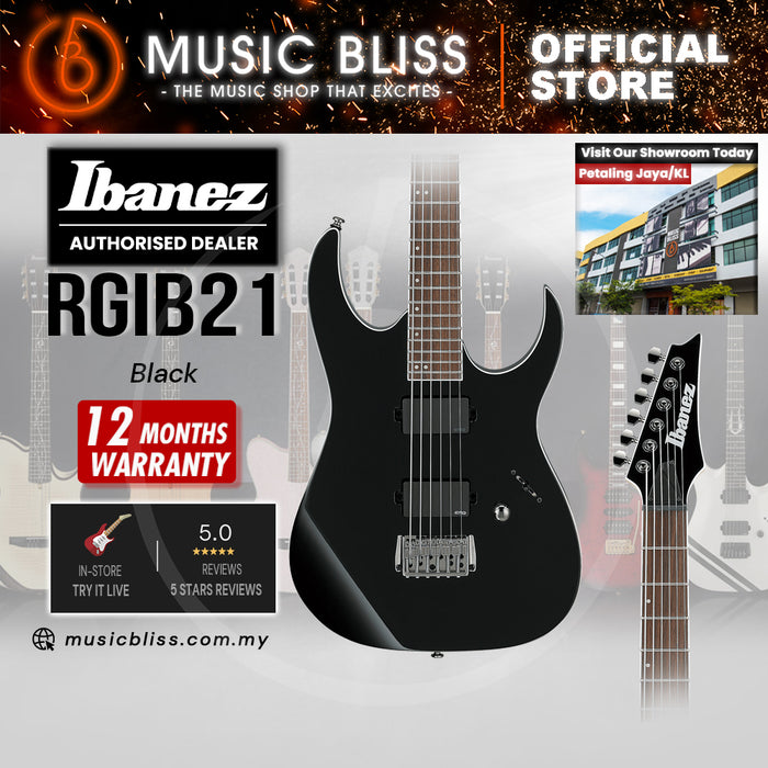 Ibanez Iron Label RGIB21 Electric Guitar - Black (RGIB21-BK)