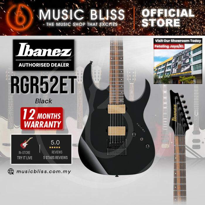 Ibanez RGR52ET RG Series Reverse Headstock Electric Guitar - Black