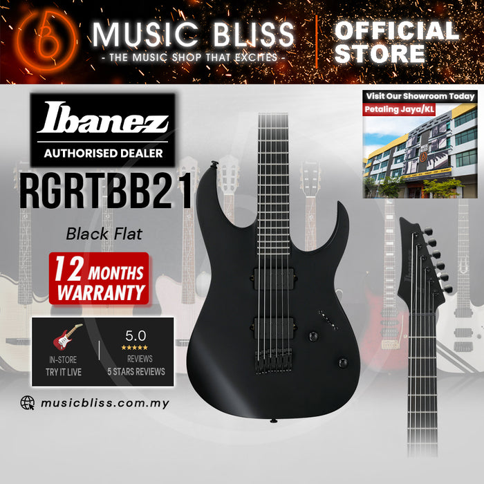 Ibanez Iron Label RG Baritone RGRTBB21 Electric Guitar - Black Flat