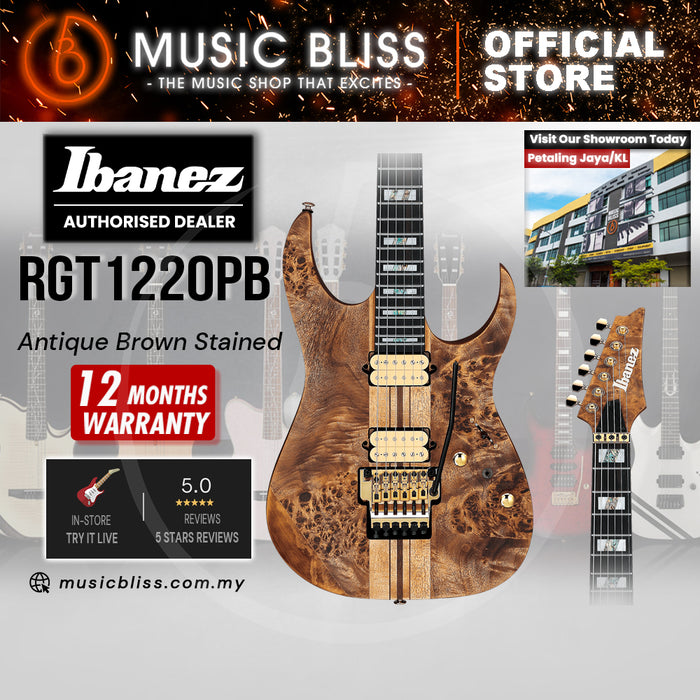 Ibanez Premium RGT1220PB Electric Guitar - Antique Brown Stained