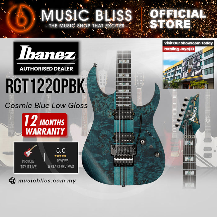 Ibanez Premium RGT1220PB Electric Guitar - Cosmic Blue Low Gloss