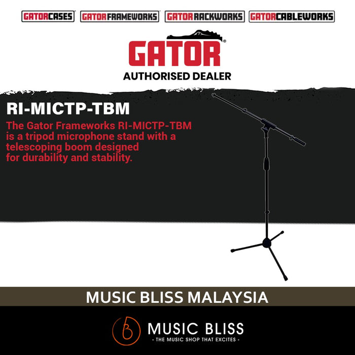 Gator Frameworks RI-MICTP-TBM ROK-IT Basic Microphone Stand