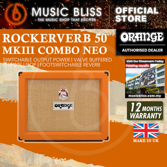 Orange Rockerverb 50C MkIII Neo 2 x 12-inch Tube Combo Amp - Orange (Made in UK)
