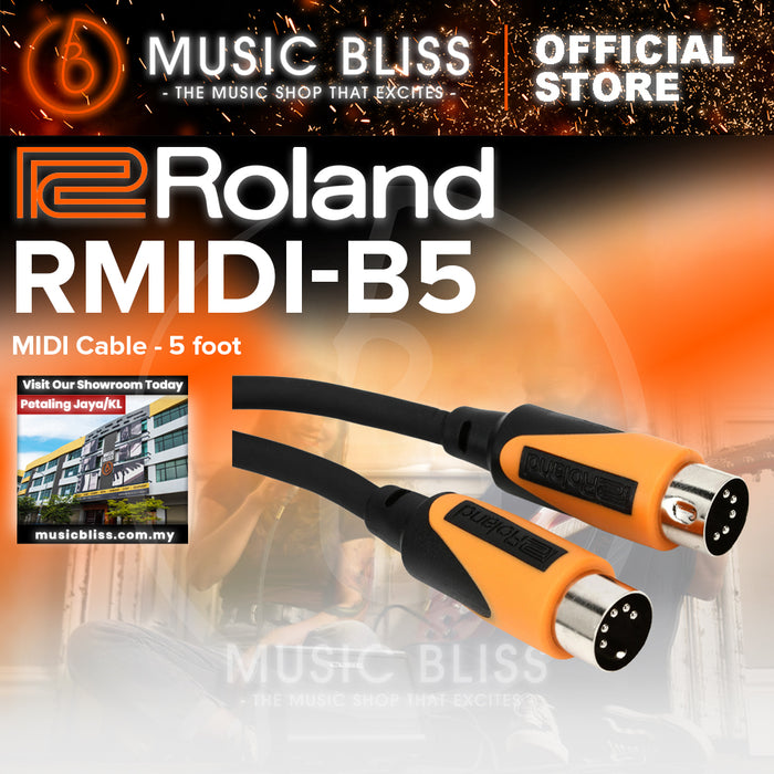 Roland RMIDI-B5 Black Series MIDI Cable - 5 foot