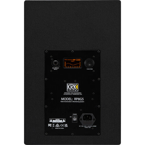 KRK ROKIT 8 G5 8" Powered Studio Monitor with Gator Studio Monitor Isolation Pads - Pair - Music Bliss Malaysia
