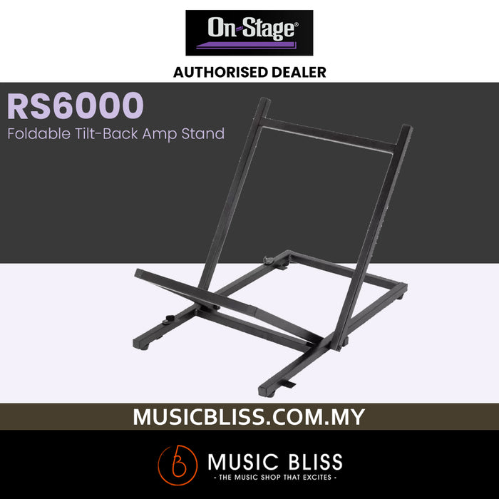 On-Stage RS6000 Folding Tiltback Amp Stand for Medium to Large Amps