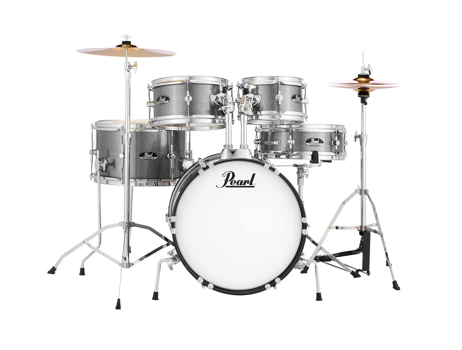 Pearl Roadshow Junior 5-piece Complete Drum Set with Cymbals and Hardware - Grindstone Sparkle