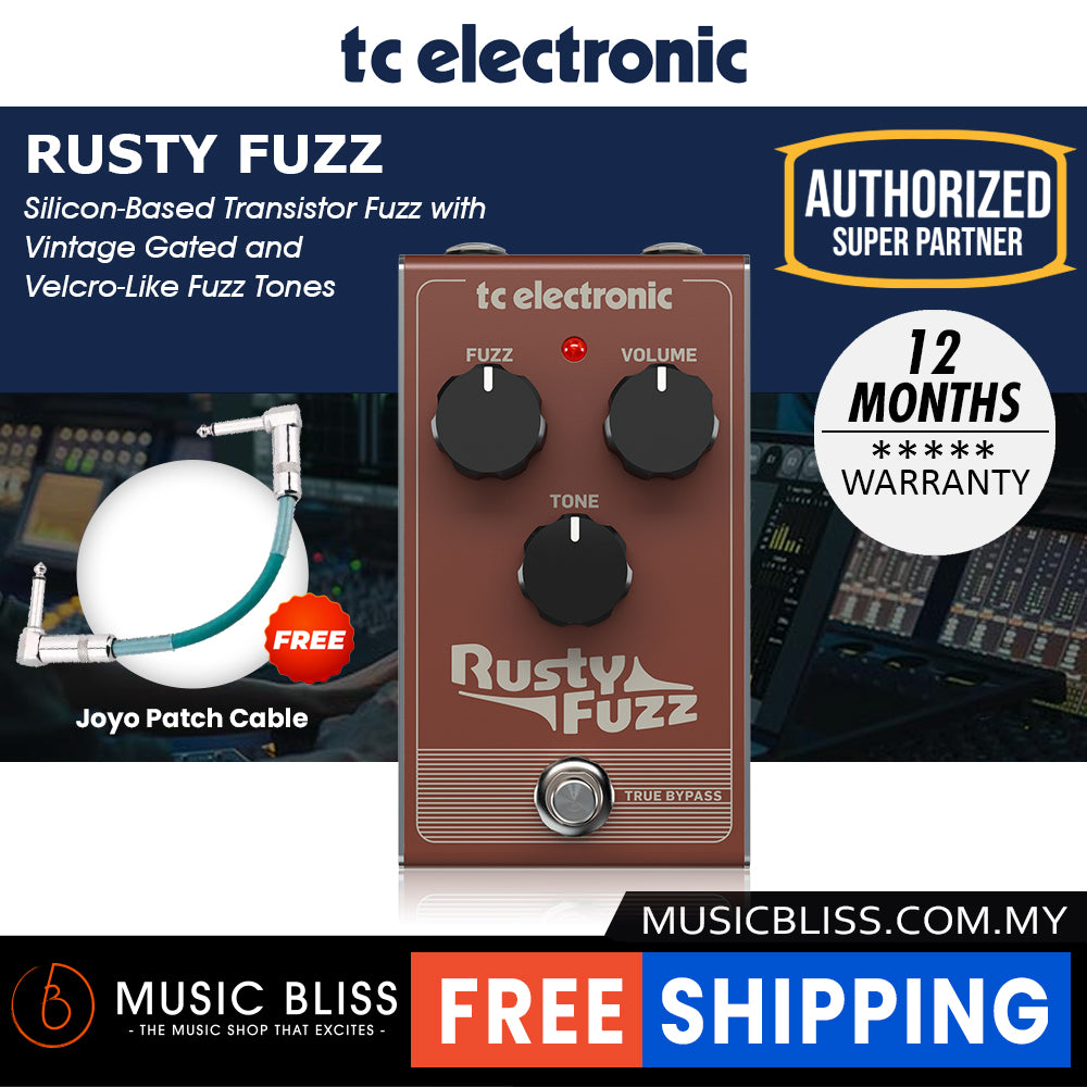 tc electronic rusty fuzz pedal TC Electronic Rusty Fuzz Guitar Effects Pedal