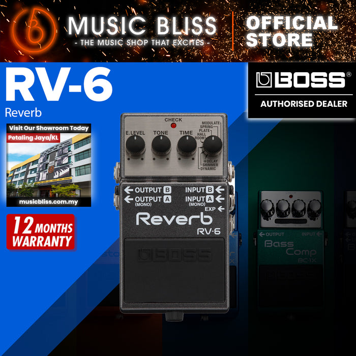 Boss RV-6 Digital Reverb Guitar Effects Pedal