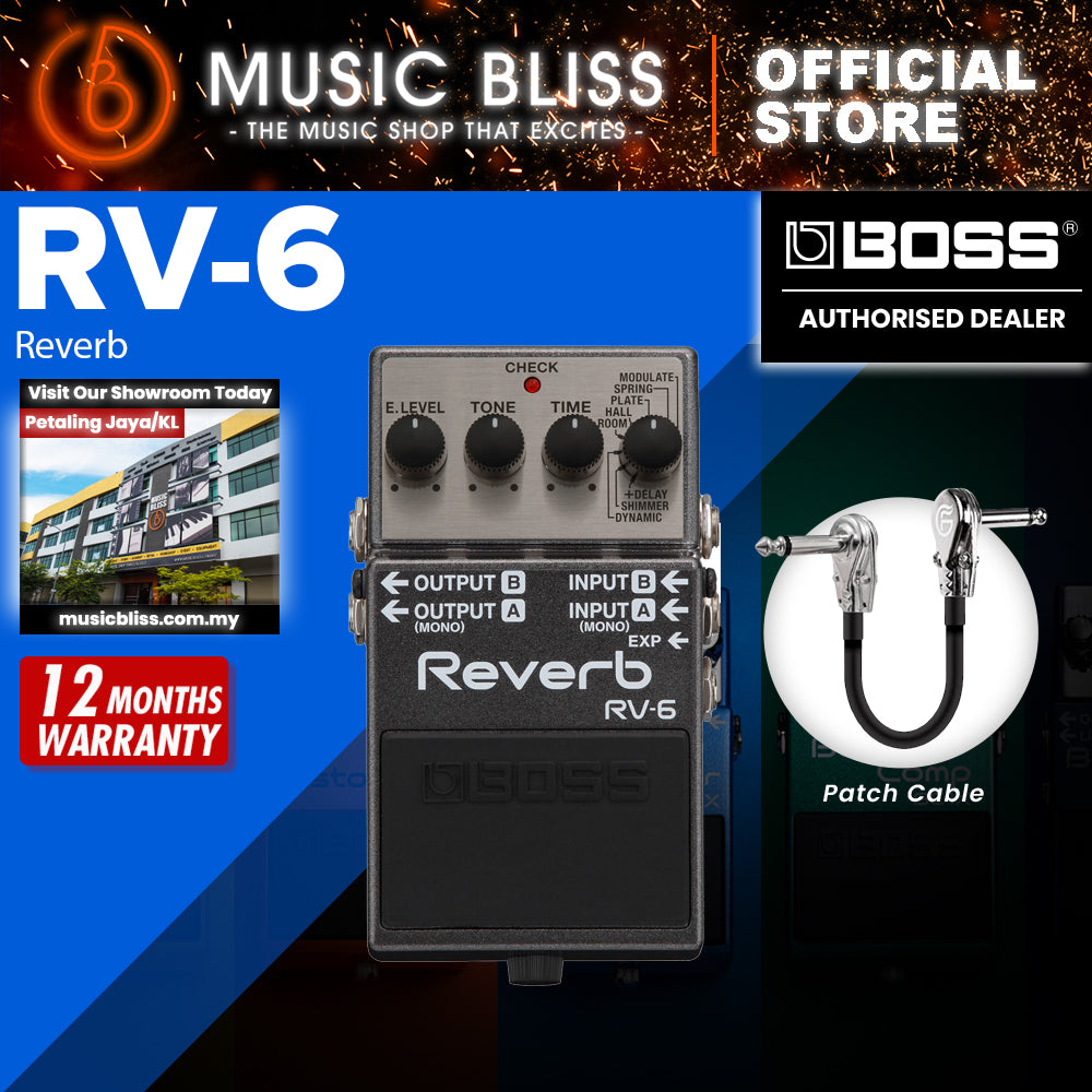 Boss RV-6 Reverb Guitar Effects Pedal | Music Bliss Malaysia