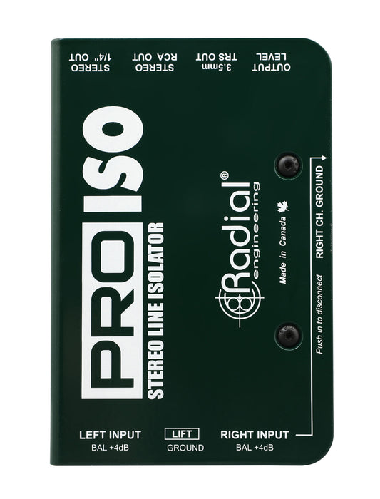 Radial Engineering Pro-Iso +4dB To -10dB Converter - Music Bliss Malaysia