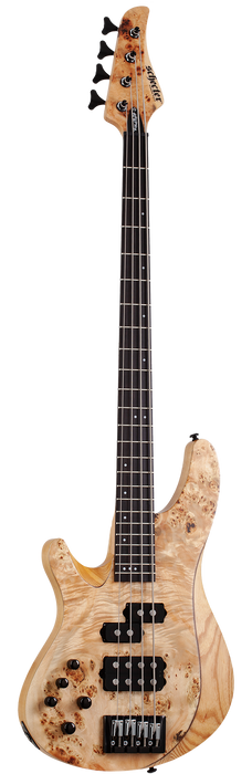 Schecter Reaper-4 Left-Handed Electric Bass Guitar - Natural Satin