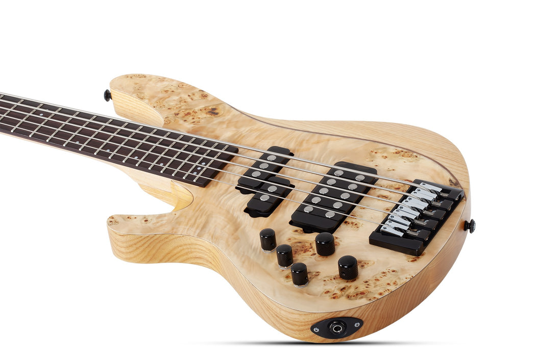 Schecter Reaper-5 Left-Handed Electric Bass Guitar - Natural Satin