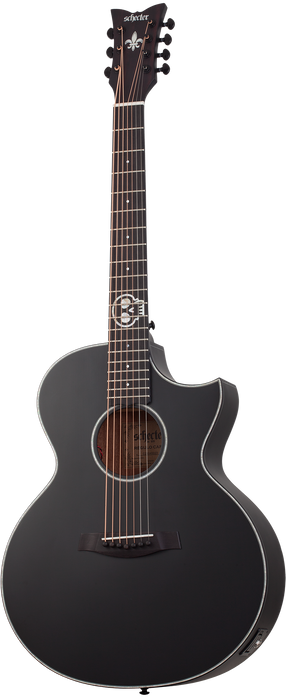 Schecter Regulo-7 Acoustic Electric Guitar - Satin Black