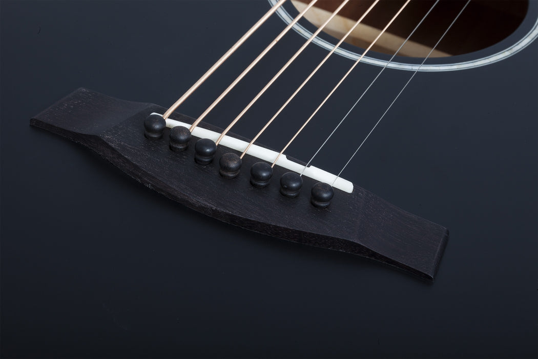 Schecter Regulo-7 Acoustic Electric Guitar - Satin Black