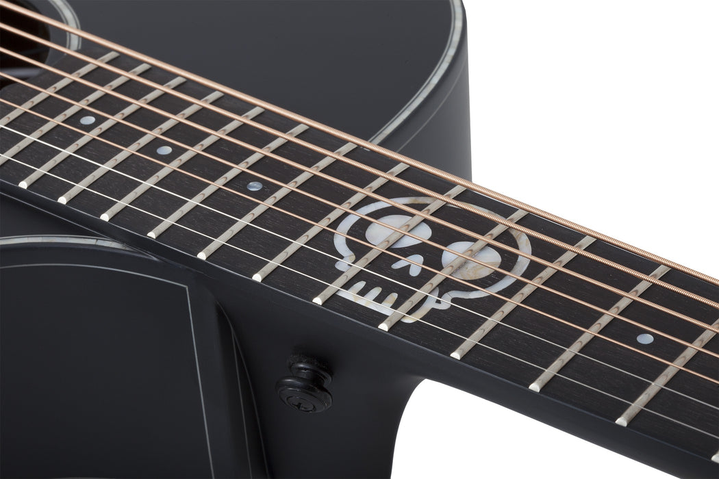 Schecter Regulo-7 Acoustic Electric Guitar - Satin Black
