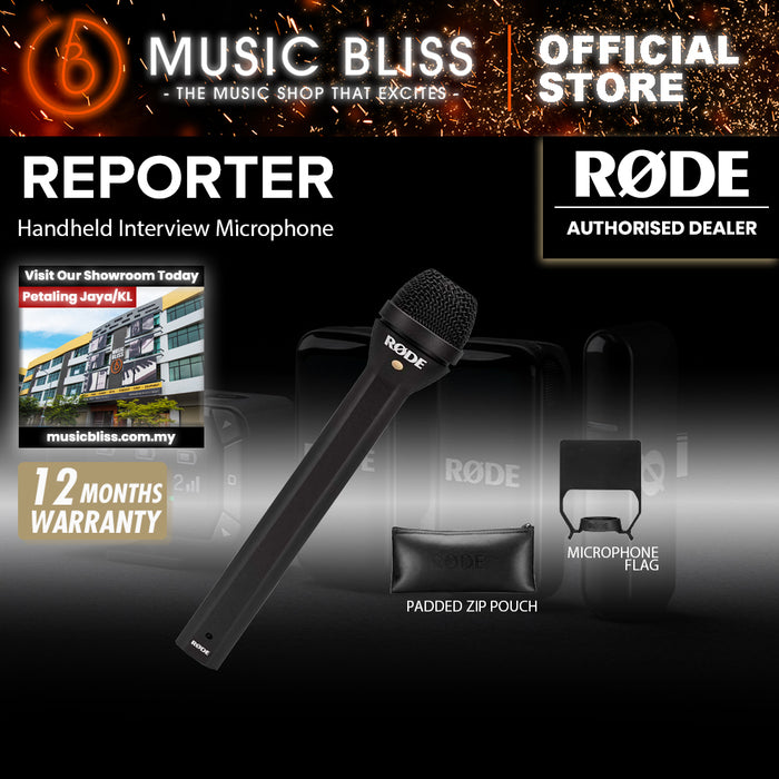 Rode Reporter Omnidirectional Handheld Interview Microphone 10 Years Warranty [Made in Australia]