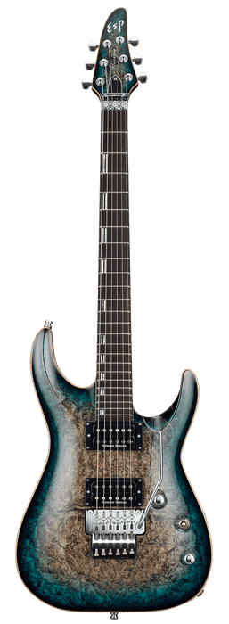 ESP Original HORIZON-CTM FR/Burl Maple - Reptile Blue Burst [MIJ - Made in Japan] - Music Bliss Malaysia
