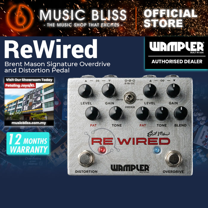 Wampler ReWired Brent Mason Signature Overdrive and Distortion Pedal