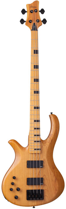 Schecter Riot Session-4 Left-Handed Electric Bass Guitar - Aged Natural Satin