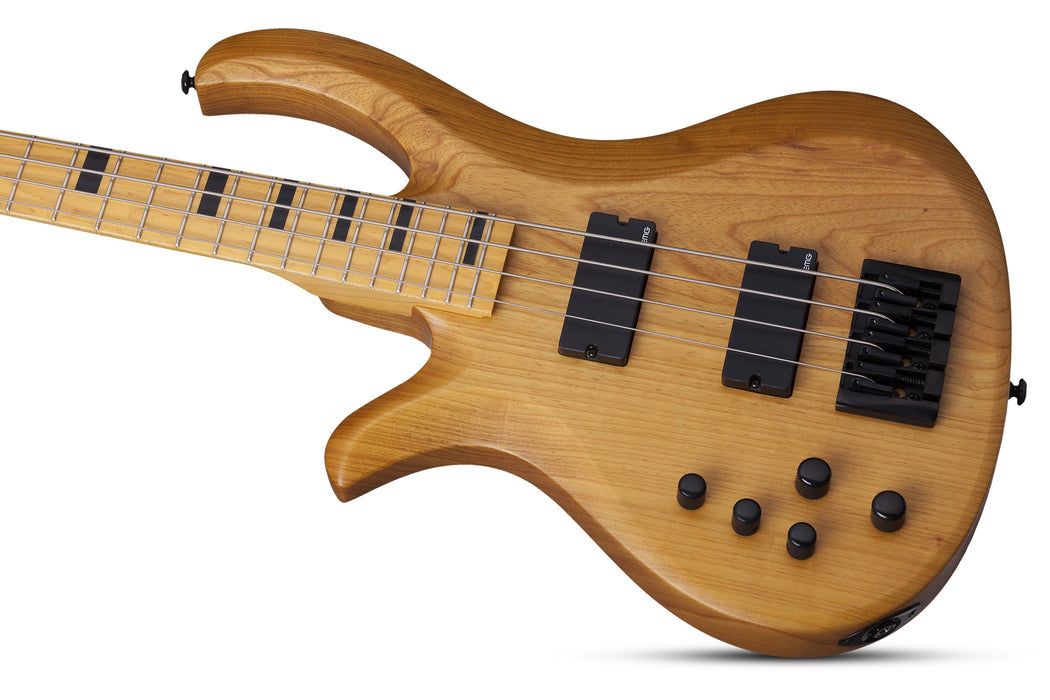 Schecter Riot Session-4 Left-Handed Electric Bass Guitar - Aged Natural Satin