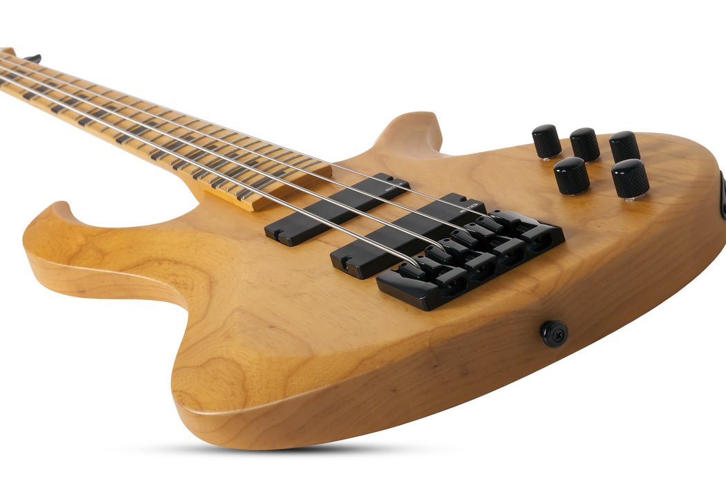 Schecter Riot Session-4 Left-Handed Electric Bass Guitar - Aged Natural Satin