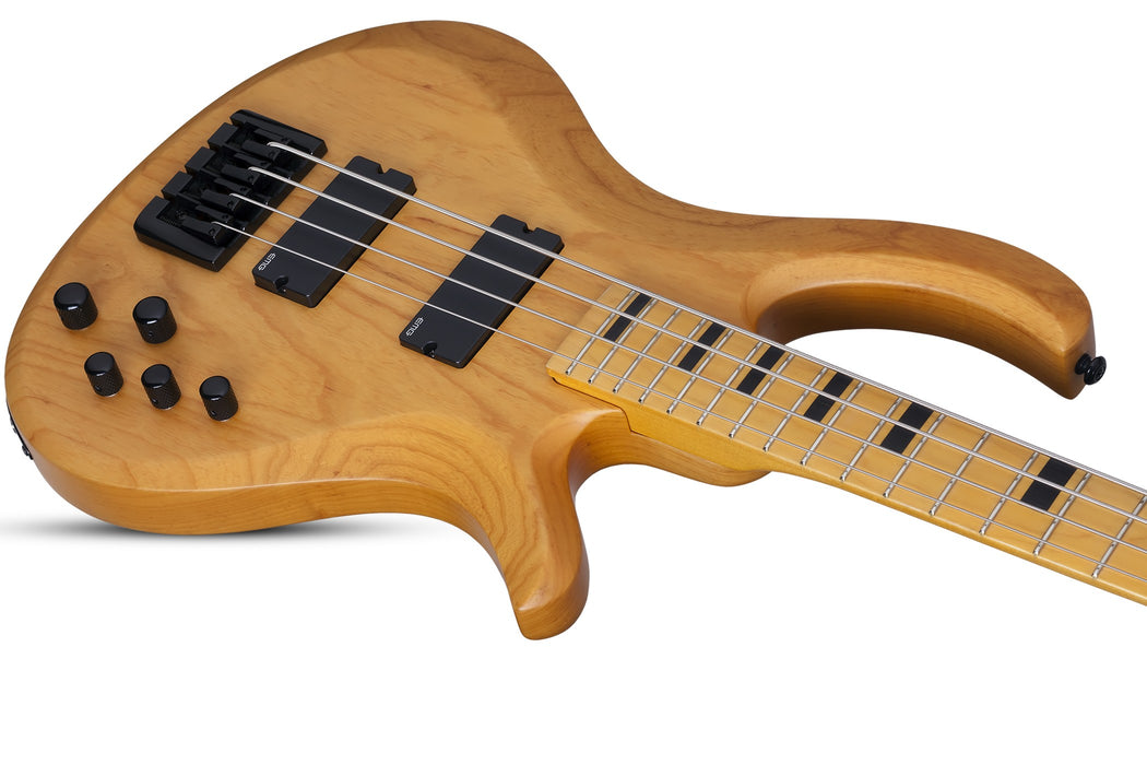 Schecter Riot Session-4 Left-Handed Electric Bass Guitar - Aged Natural Satin