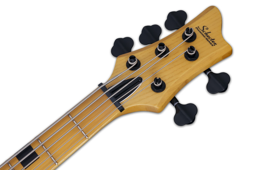 Schecter Riot Session-5 Left-Handed Electric Bass Guitar - Aged Natural Satin