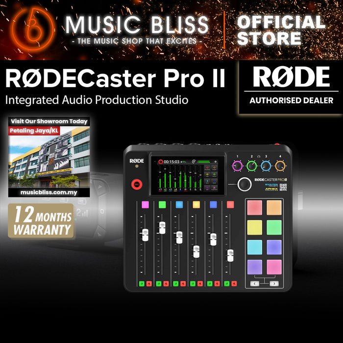 Rode RodeCaster Pro II All-in-One Production Solution for Podcasting, Streaming, Music Production and Content Creation - Black