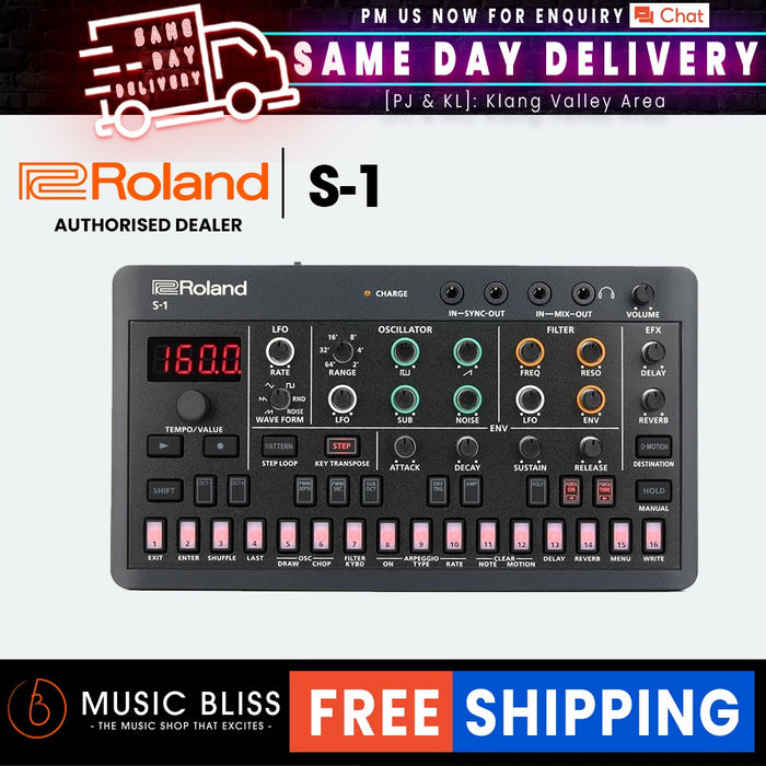 Roland Aira Compact S-1 Tweak Synth - Music Bliss Malaysia