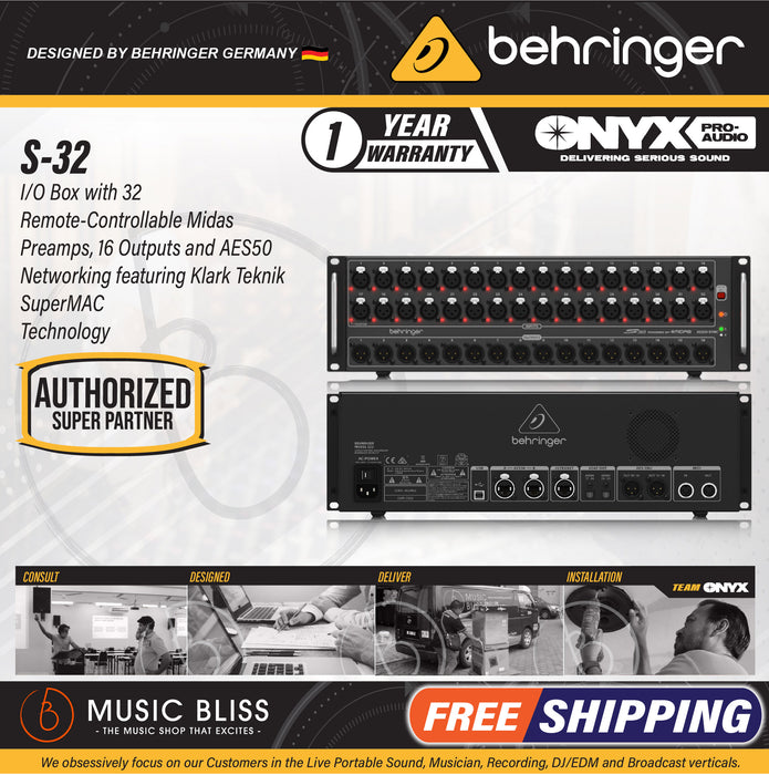 Behringer S32 32-channel Stage Box - Music Bliss Malaysia