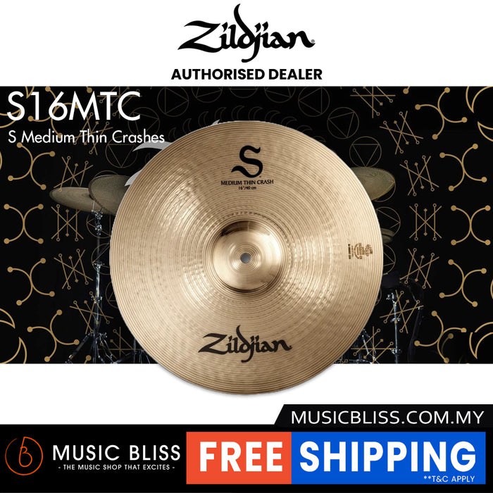 Zildjian 16" S Series Medium Thin Crash Cymbal