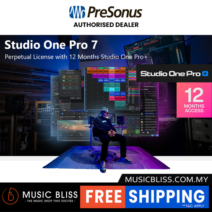 PreSonus Studio One Pro 7 Perpetual License with 12 Months Studio One Pro+