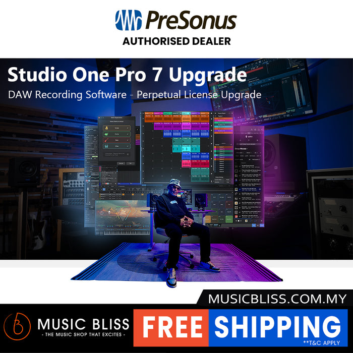 PreSonus Studio One Pro 7 Upgrade - DAW Recording Software - Perpetual License Upgrade