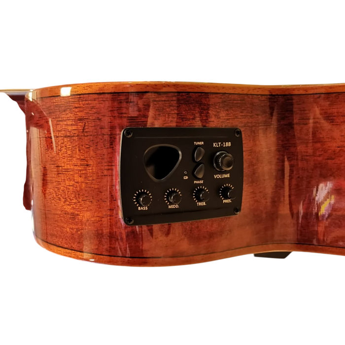 SQOE S360TSKEQ Solid Top Acoustic Electric Guitar