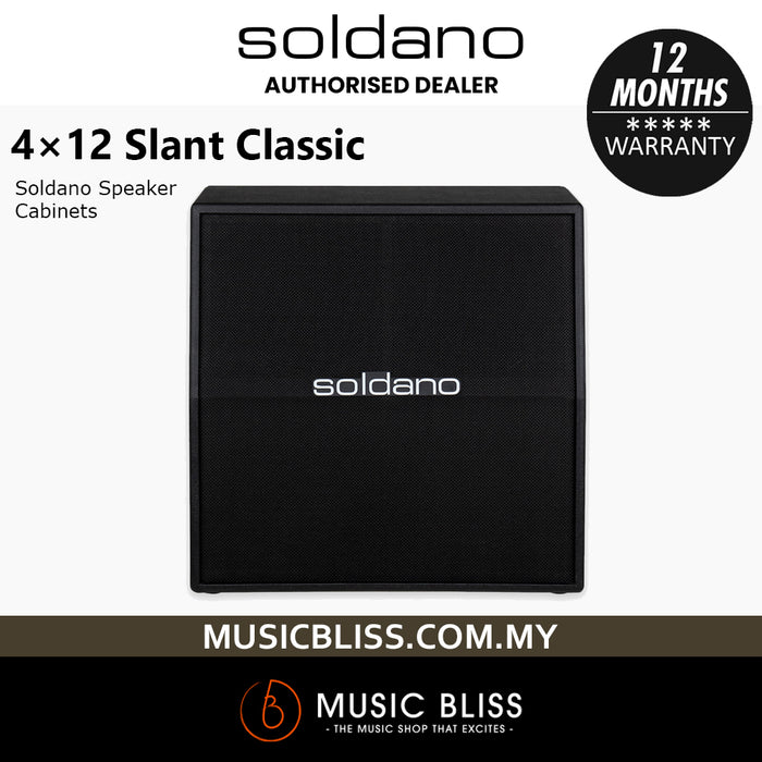 Soldano 412 Angled Cabinet 4x12" Extension Cabinet - Black