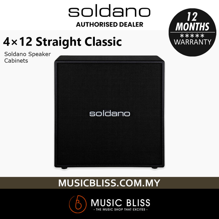 Soldano 412 Straight Cabinet 4x12" Extension Cabinet - Black
