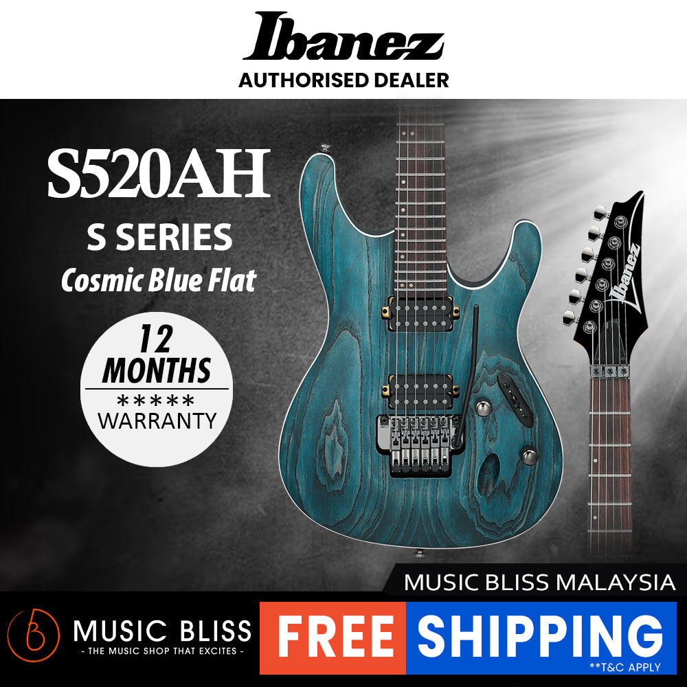Ibanez Standard S520AH Electric Guitar - Cosmic Blue Stained | Music ...