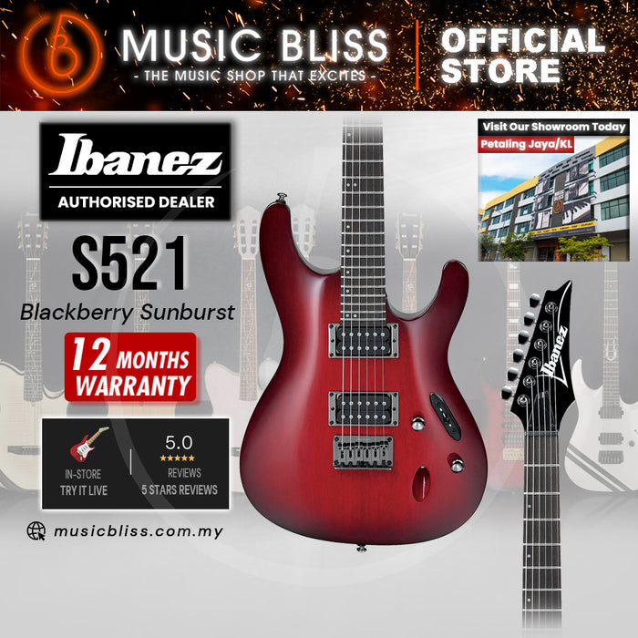 Ibanez S521 Electric Guitar - Blackberry Sunburst