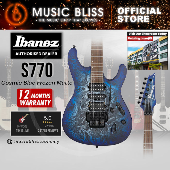 Ibanez S770 Solidbody Electric Guitar - Cosmic Blue Frozen Matte