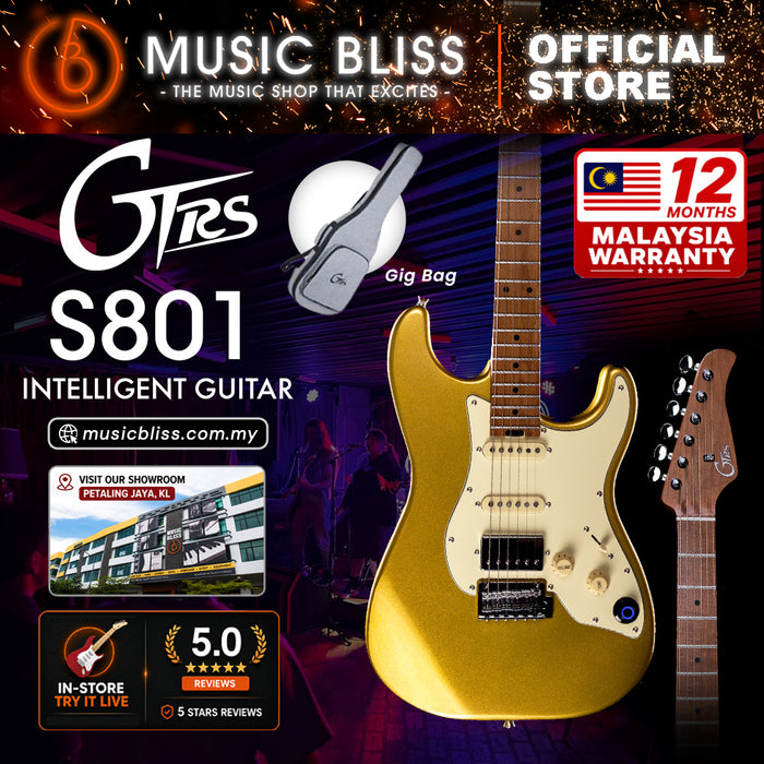 Mooer GTRS Standard S801 Intelligent Electric Guitar with Built-In Effects - Gold
