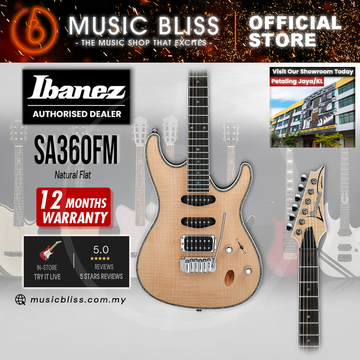 Ibanez SA360FM Standard Electric Guitar - Natural Flat