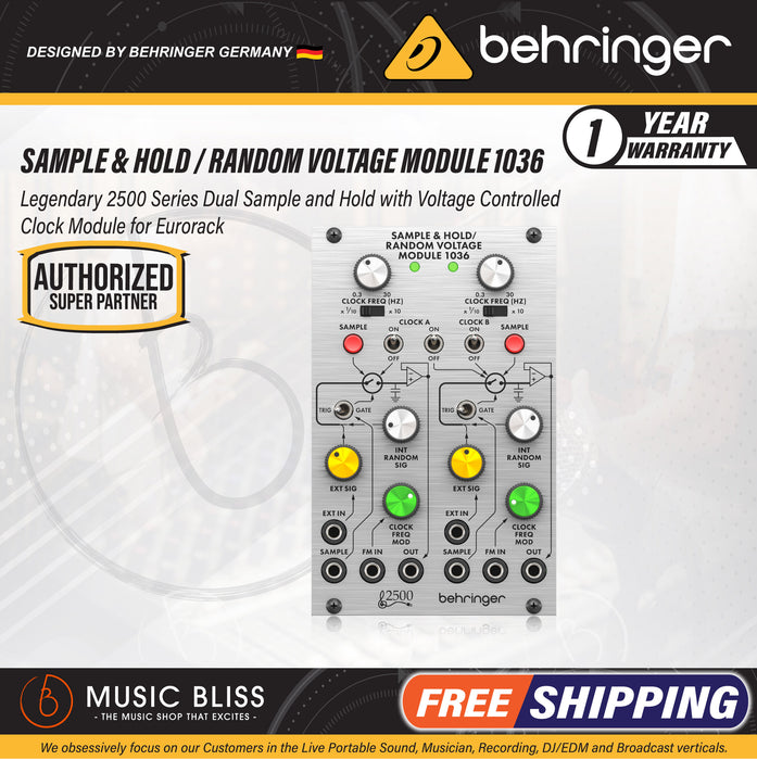 Behringer 1036 Sample & Hold / Random Voltage Module Eurorack Module - Music Bliss Malaysia