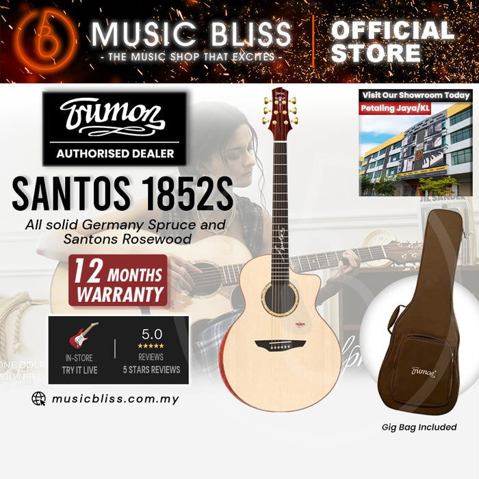 Trumon Santos 1852S All solid Germany Spruce and Santos Rosewood Acoustic Guitar