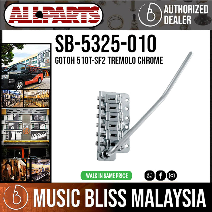 ALLPARTS SB-5325-010 Gotoh 510T-SF2 Tremolo Chrome - Music Bliss Malaysia