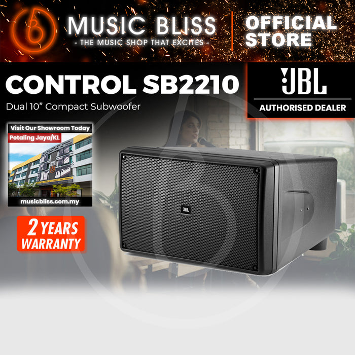 JBL Control SB2210 Dual 10” Compact Subwoofer - Black