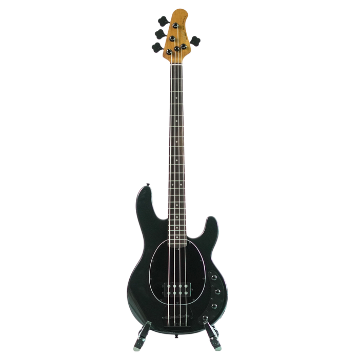 SQOE SBMS200 4 String Bass Guitar - Metallic Black