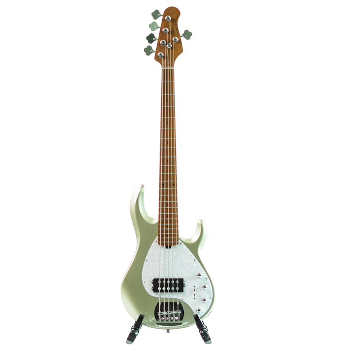 SQOE SBMS500 5 String Bass Guitar - Silver Gray Metallic