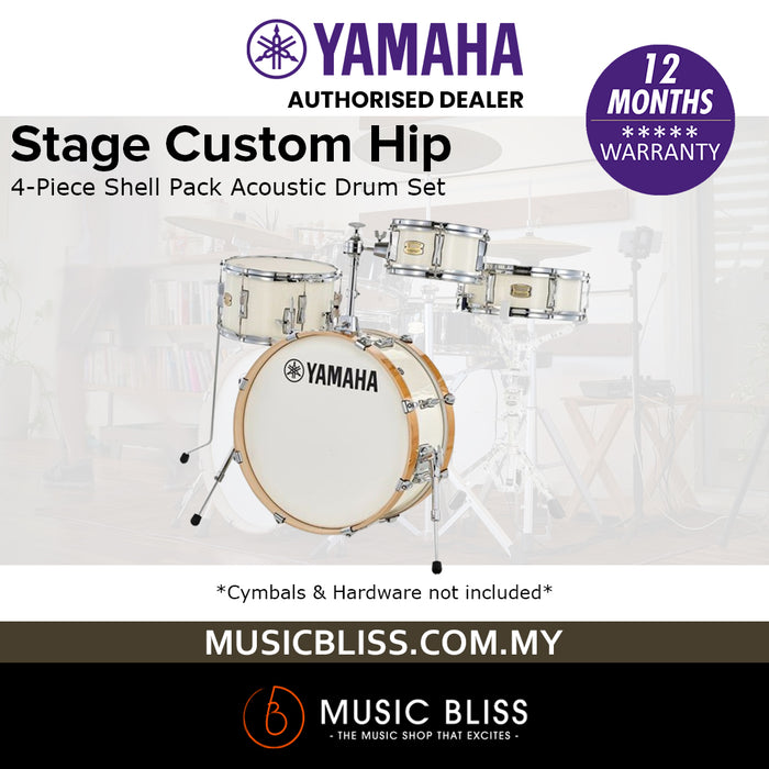 Yamaha Stage Custom Hip 4-Piece Shell Pack - Classic White