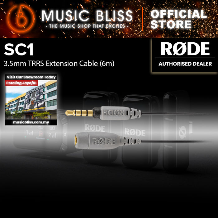 Rode SC1 3.5mm TRRS Microphone Extension Cable for Smartphones, 20'